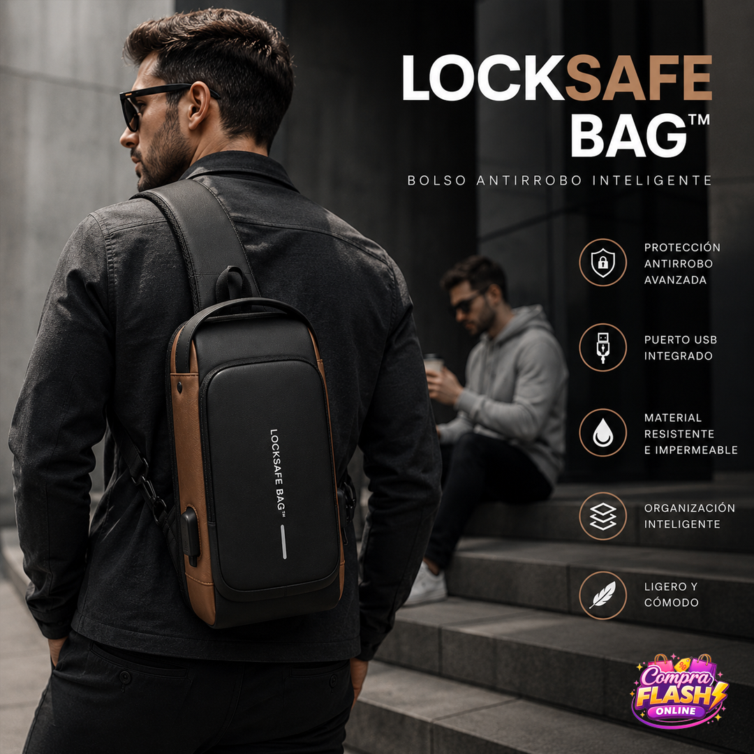 MOCHILA ANTIROBOS DE SEGURIDAD LOCKSAFE BAG™ + LENTES HD VISION GRATIS ⭐️⭐️⭐️⭐️⭐️