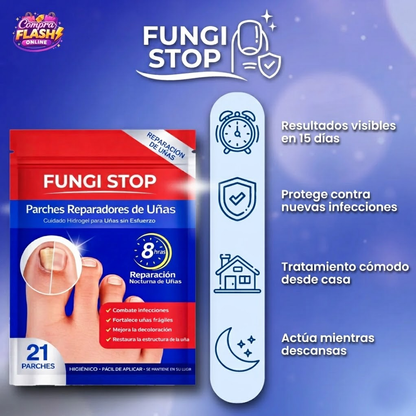 🔥 PACK 2x1 – SEGUNDA UNIDAD Y ENVÍO GRATIS 🦶PARCHES ANTIHONGOS PARA UÑAS DE PIES FUNGISTOP™ ⭐️⭐️⭐️⭐️⭐️