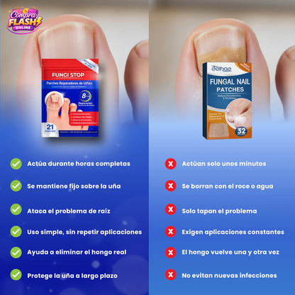 🔥 PACK 2x1 – SEGUNDA UNIDAD Y ENVÍO GRATIS 🦶PARCHES ANTIHONGOS PARA UÑAS DE PIES FUNGISTOP™ ⭐️⭐️⭐️⭐️⭐️