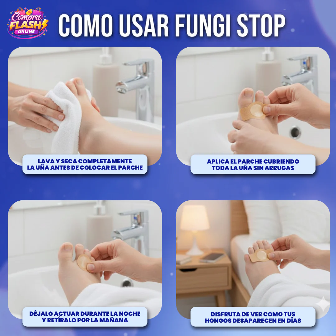 🔥 PACK 2x1 – SEGUNDA UNIDAD Y ENVÍO GRATIS 🦶PARCHES ANTIHONGOS PARA UÑAS DE PIES FUNGISTOP™ ⭐️⭐️⭐️⭐️⭐️