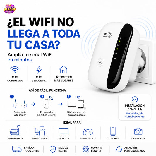 ¿EL WIFI NO LLEGA A TODA TU CASA?