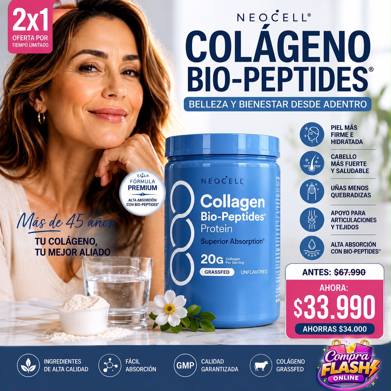 TU CUERPO PIERDE COLÀGENO CADA AÑO...RECUPÉRALO DESDE ADENTRO