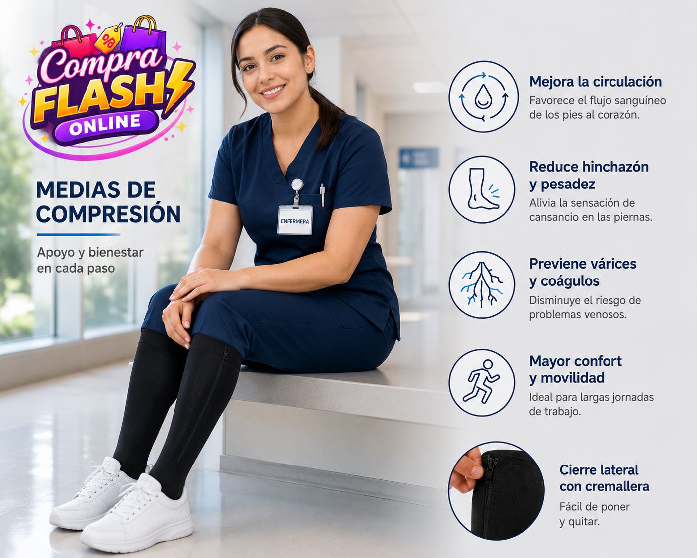 Vital Socks Medias de Compresión L - XL