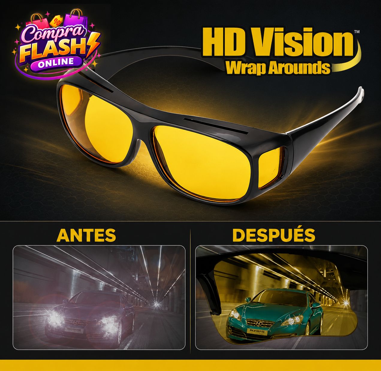 LENTES HD VISION ANTIREFLEJOS PROTECCION UV 2 PARES ⭐️⭐️⭐️⭐️⭐️
