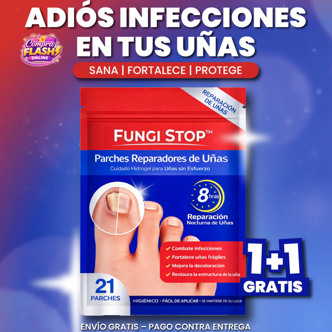 🔥 PACK 2x1 – SEGUNDA UNIDAD Y ENVÍO GRATIS 🦶PARCHES ANTIHONGOS PARA UÑAS DE PIES FUNGISTOP™ ⭐️⭐️⭐️⭐️⭐️