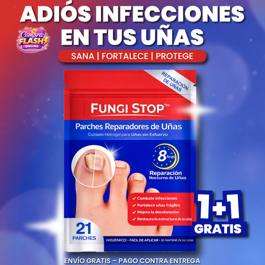 🔥 PACK 2x1 – SEGUNDA UNIDAD Y ENVÍO GRATIS 🦶PARCHES ANTIHONGOS PARA UÑAS DE PIES FUNGISTOP™ ⭐️⭐️⭐️⭐️⭐️