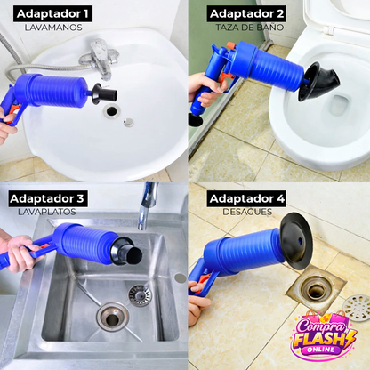 SOPAPO DESTAPADOR DE AIRE A PRESIÓN TURBOFLUSH™ ⭐️⭐️⭐️⭐️⭐️